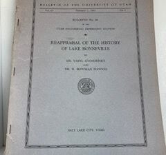 1953- Reappraisal of the history of Lake Bonneville- Dr. Vasyl Gvosdetsky and Dr. H Bowman Hawkes