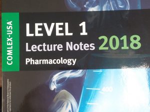 2018 – Level 1 Lecture Notes Pharmacology – Comlex-USA