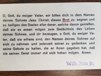 LDS Sacrament Card in German