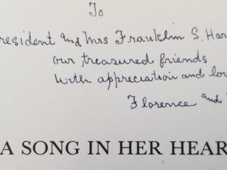Book Inscribed to President Franklin S. Harris, President of BYU – With a Song in Her Heart, by Grace Hildy Croft