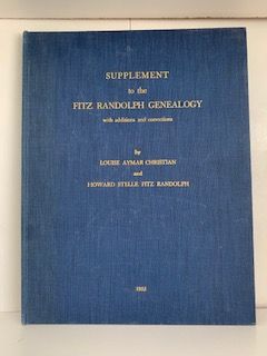 1955- Supplement to the Fitz Randolph Genealogy with additions and corrections- Louise Aymar Christian and Howard Stelle Fitz Randolph