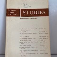 1960- Brigham Young University Studies Autumn 1959-1960- Brigham Young University- RARE!