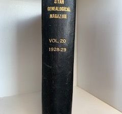1929- Utah Genealogical Magazine Vol.20 1928-29- Elder John A. Widtsoe