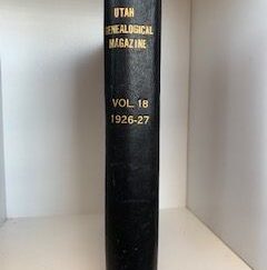 1927- Utah Genealogical Magazine Vol .18 1926-27