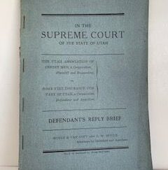In the Supreme Court of the State of Utah: The Utah Association of Credit vs. Home Fire Insurance company of Utah- Moyle & Van and O.W Moyle