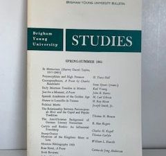 1964- Brigham Young University Studies Spring/Summer 1964- Brigham Young University Bulletin