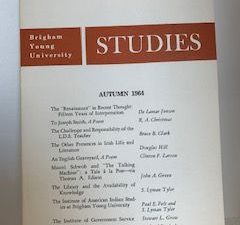 1964- Brigham Young University Studies Autumn 1964- Brigham Young University Bulletin