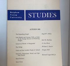 1965- Brigham Young University Studies Autumn 1965- Brigham Young University Bulletin