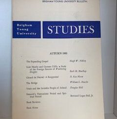 1965- Brigham Young University Studies Autumn 1965- Brigham Young University Bulletin
