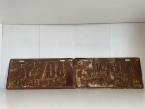 1938- Front and Back Utah License Plates