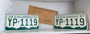 1967- Front and Back Colorado License Plates