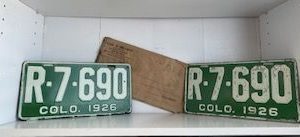 1926- Front and Back Colorado License Plates