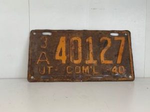 1940- Old Utah Commercial License Plate