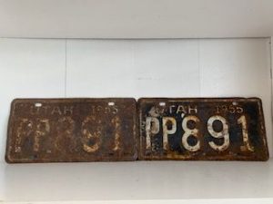 1955- Front and Back Old Utah License Plate