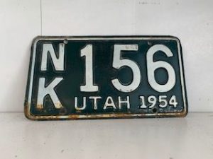 1954- Old Utah License Plate