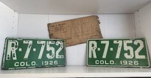 1926- Old Colorado License Plate