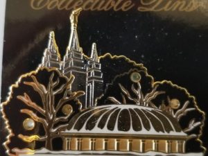 Temple Square Christmas Pin – Symbol Arts Collectible Pins – (Battery) Lights Up!