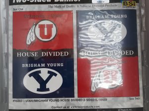 Premium 28″x40″ Two-Sided University of Utah and Brigham Young University Banner