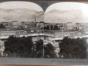 Keystone View Company Stereoview Photograph: “2459—Ogden and Wasatch Mountains, Utah”