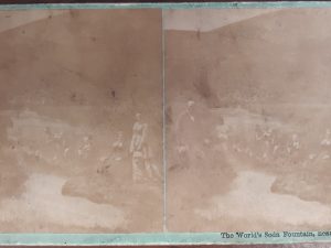 Pioneer Art Gallery: Idaho Illustrated Stereoview Card by C. R. Savage: “The World’s Soda Fountain, Near Soda City”