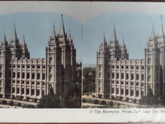 Stereoview Card: “12. The Mormons Pride, Salt Lake City, Utah”