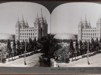 Keystone View Company Stereoview Card: “6044—Mormon Temple and Tabernacle, Salt Lake City, Utah” (1913)