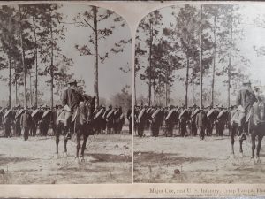 Strohmeyer & Wyman, Publishers Stereoview Card: “Major Coe, 21st U. S. Infantry, Camp Tampa, Florida, U. S. A.” ~ by Strohmeyer & Wyman (1898) ~ by Strohmeyer & Wyman