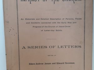 Infancy of the Church: A Series of Letters (1889) ~ by Elders Andrew Jenson, and Edward Stevenson