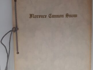 Funeral Services in Honor of Florence Cannon Snow (1933)