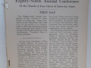 Eighty-Ninth Annual Conference of the Church of Jesus Christ of Latter-day Saints: Jun 1, 1919 (1919)