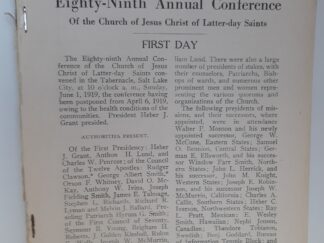 Eighty-Ninth Annual Conference of the Church of Jesus Christ of Latter-day Saints: Jun 1, 1919 (1919)