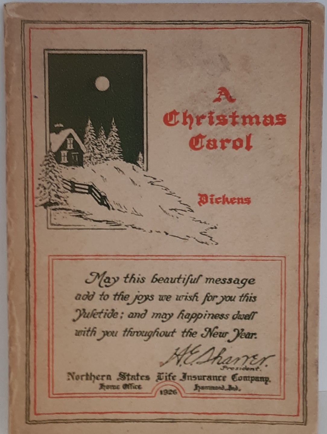 A Christmas Carol (Pamphlet) (1926) ~ by Charles Dickens