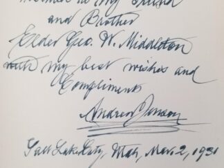 1927 -- History of the Scandinavian Mission -- Signed by Author/Assistant Church Historian, Andrew Jenson!