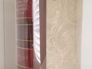 1853 — Millennial Star — Volume 15 — Beautifully Rebound with Leather Spine; Raised Bands on Spine; Marbled Boards