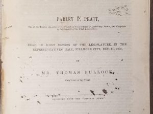 1856 – Marriage and Morals in Utah, An Address Written By Parley P. Pratt – Rare Pamphlet