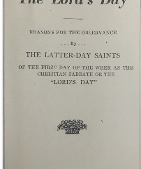 Elder Brigham H. Roberts, The Lord's Day