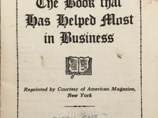 The Book That Has Helped Most In Business