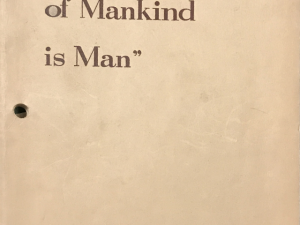 1952-53 ~ Marba C. Josephson ~ “The Proper Study of Mankind is Man”
