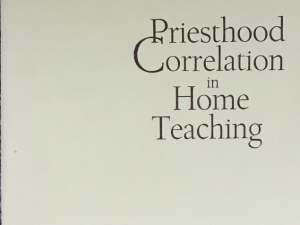 1964 ~ Priesthood Correlation in Home Teaching