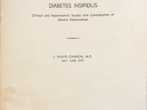1955 ~ J. Floyd Cannon ~ Diaetes Insipidus