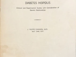 1955 ~ J. Floyd Cannon ~ Diaetes Insipidus