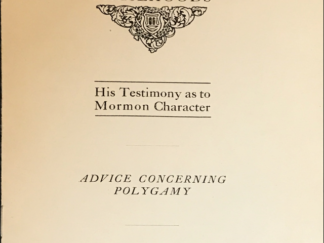 Theodore Roosevelt Refutes Anti-Mormon Falsehoods ~ His Testimony as to Mormon Character
