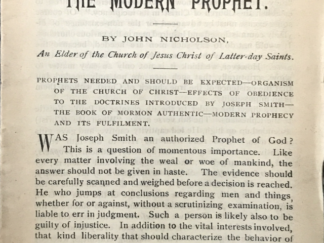 John Nicholson ~ The Modern Prophet