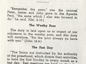 Elder Charles A. Callis ~ Fast Day and Fast Offerings