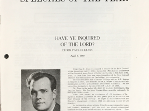 1969 ~ Elder Paul H. Dunn ~ Speeches of The Year
