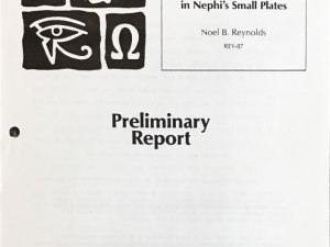 Noel B. Reynolds ~ The Political Dimension in Nephi’s Small Plates ~ REY-87