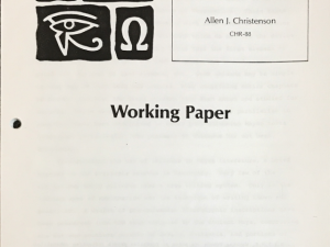 Allen J. Christenson ~ The Use of Chiasmus in Ancient Mesoamerica ~ Working Paper