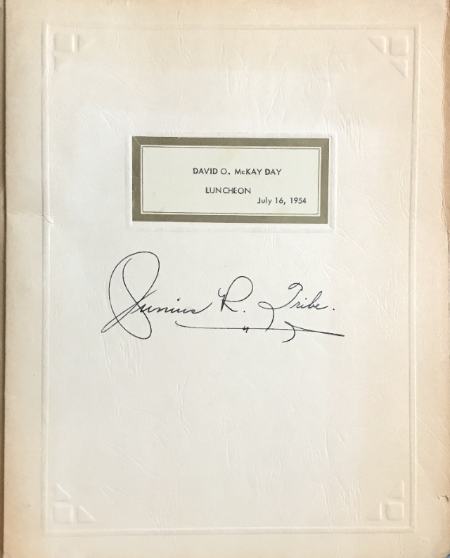 1954 ~ David O. Mckay Day ~ Luncheon ~ Rare