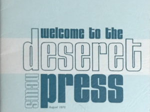 August 1970 ~ Welcome to The Deseret Press News