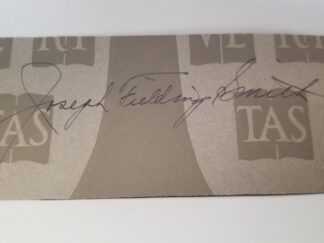 Signature of Mormon Church President — Joseph Fielding Smith — On Clipped Paper